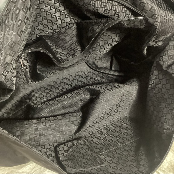 GUCCI Black Nylon Unisex Silver Metal Buckle Shoulder Messenger Bag 122375 - Picture 11 of 14